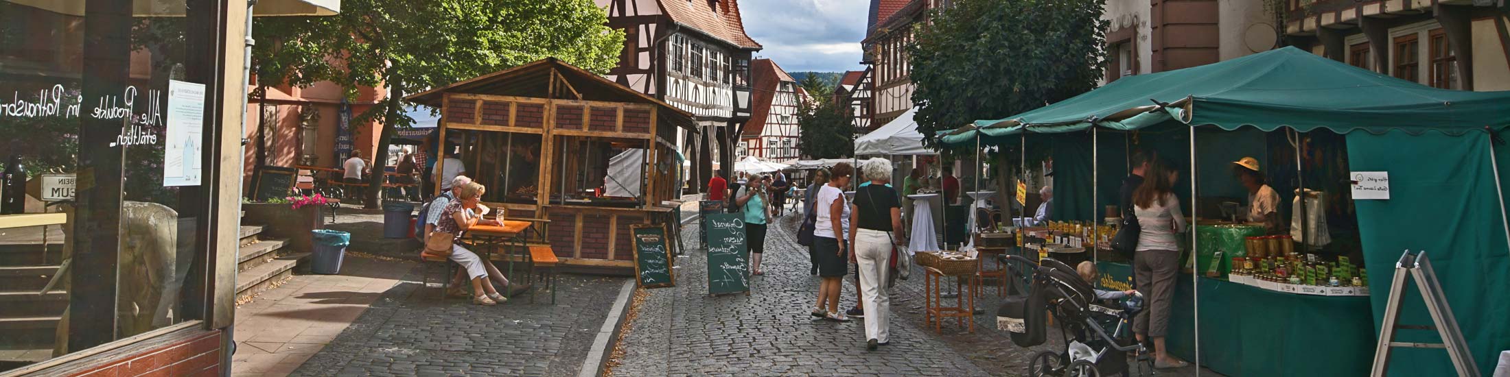 Michelstadt-Stadtfest-Panorama-Reisegruppen